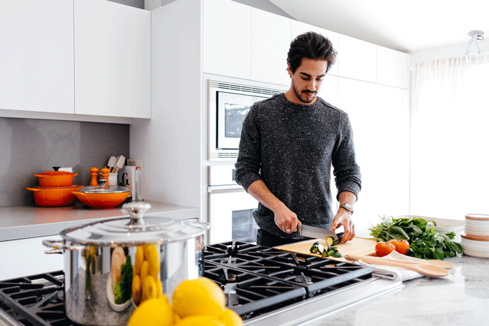 Man cooking in the kitchen