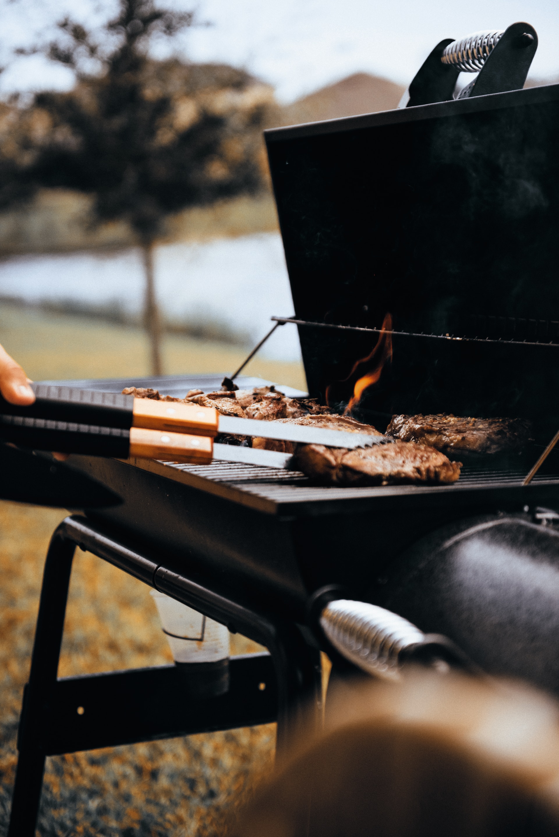 an outdoor grill