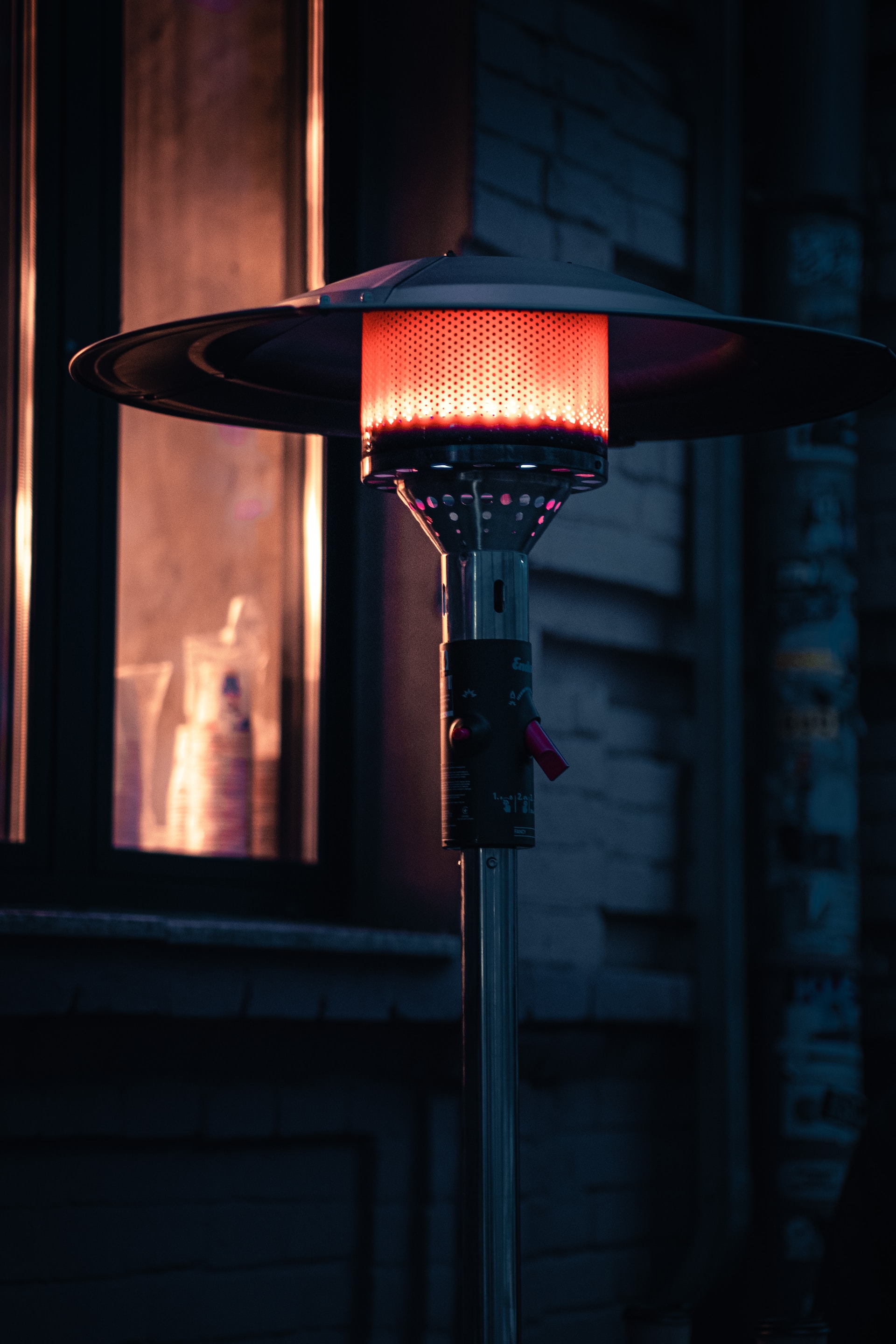 Photo of an outdoor patio heater