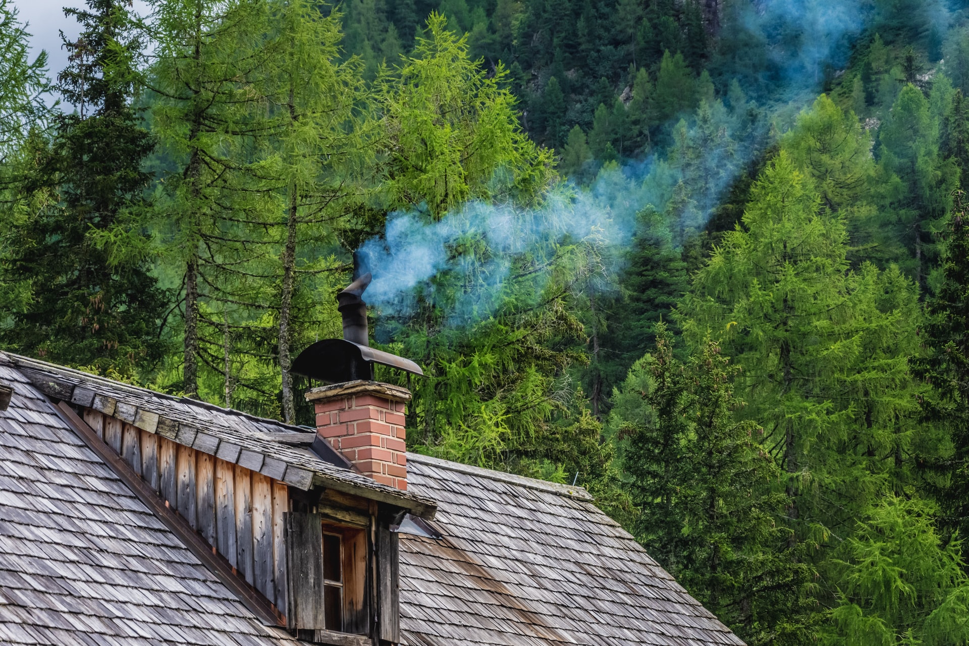 Photo of smoke coming out of a chimney