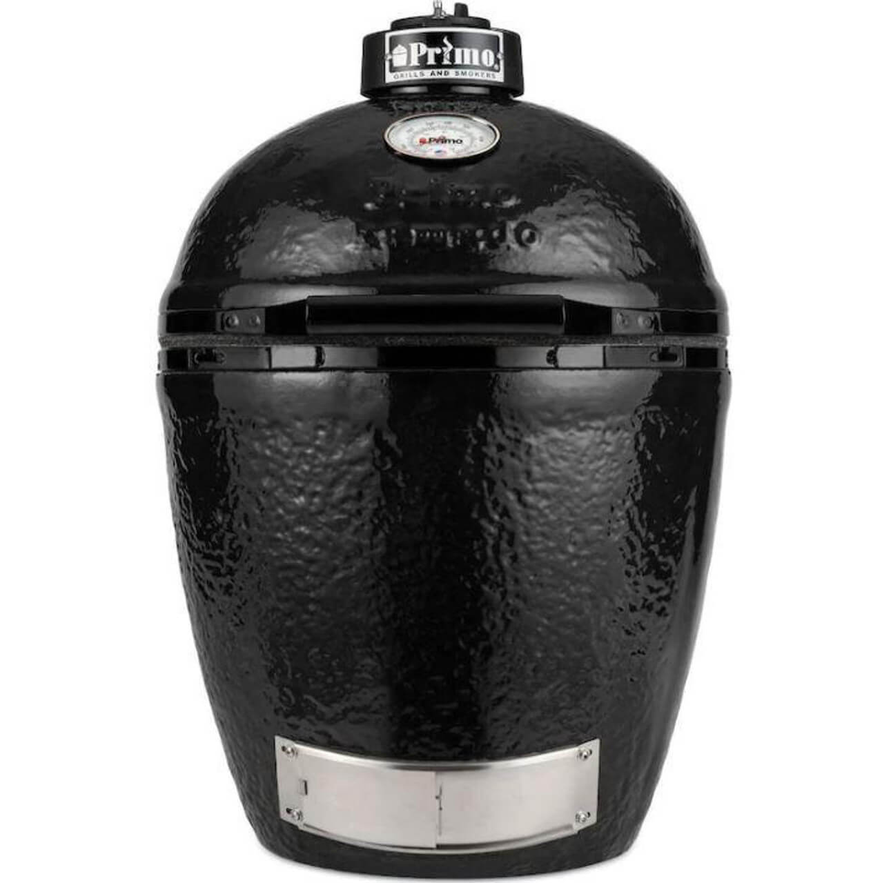 round Primo black kamado grill